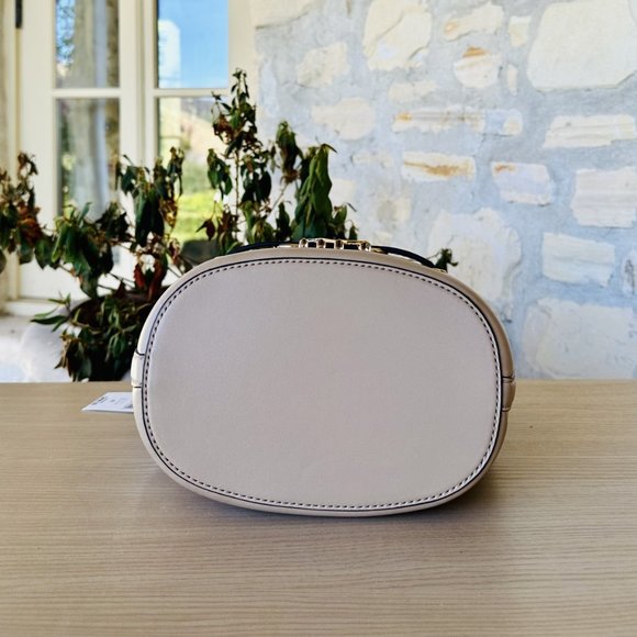 Michael Kors Reed Medium Bucket Messenger Bag/ LG Snap Wallet Leather Camel NWT - Picture 5 of 13